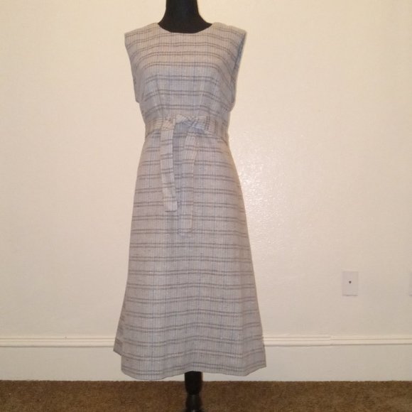 Hand Crafted Dresses & Skirts - Vintage handmade shift dress with matching belt